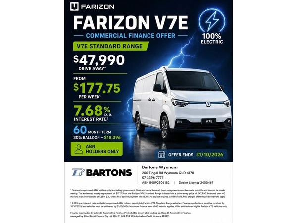 2026 Farizon V7E Long Range Electric Automatic RWD